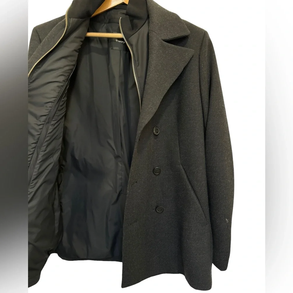 Theory Men’s Wool Blend Pea Coat. Slim Fit. Large. - Picture 4 of 9